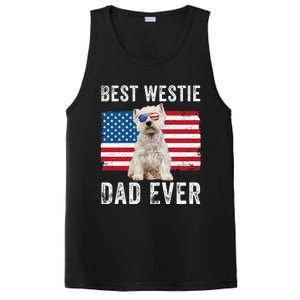 Westie Dad Usa American Flag Dog Lover Owner Westie Funny PosiCharge Competitor Tank