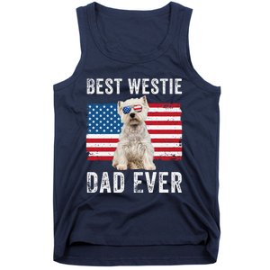 Westie Dad Usa American Flag Dog Lover Owner Westie Funny Tank Top