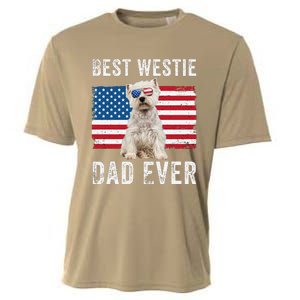 Westie Dad Usa American Flag Dog Lover Owner Westie Funny Cooling Performance Crew T-Shirt