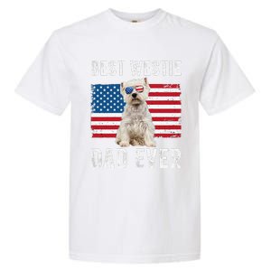 Westie Dad Usa American Flag Dog Lover Owner Westie Funny Garment-Dyed Heavyweight T-Shirt