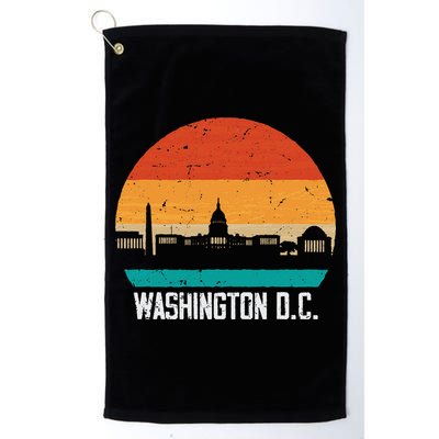 Washington D.C. USA Retro Vintage Sunset Skyline Golf Towel