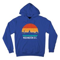 Washington D.C. USA Retro Vintage Sunset Skyline Hoodie