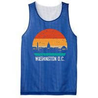 Washington D.C. USA Retro Vintage Sunset Skyline Mesh Reversible Basketball Jersey Tank