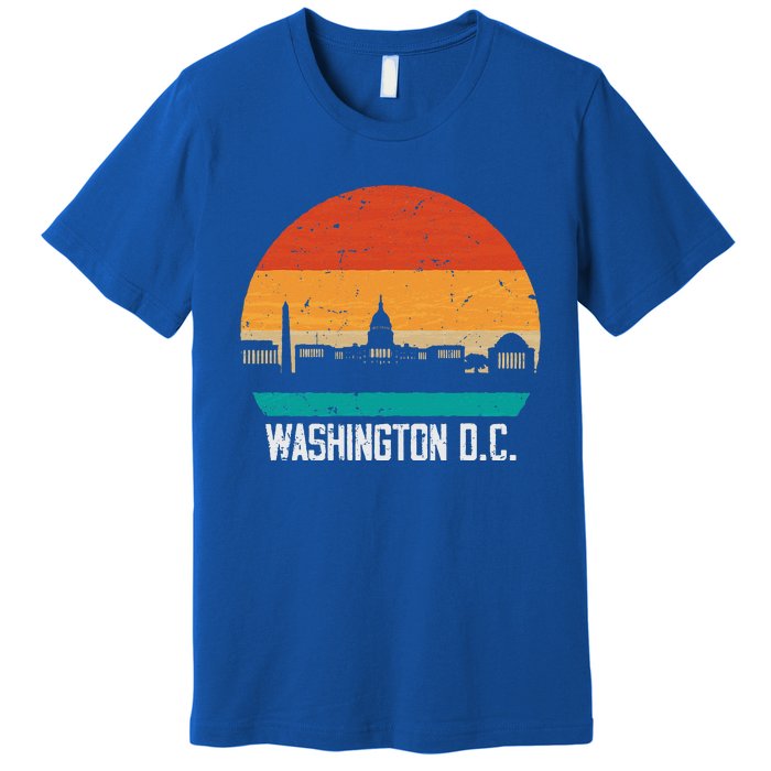 Washington D.C. USA Retro Vintage Sunset Skyline Premium T-Shirt