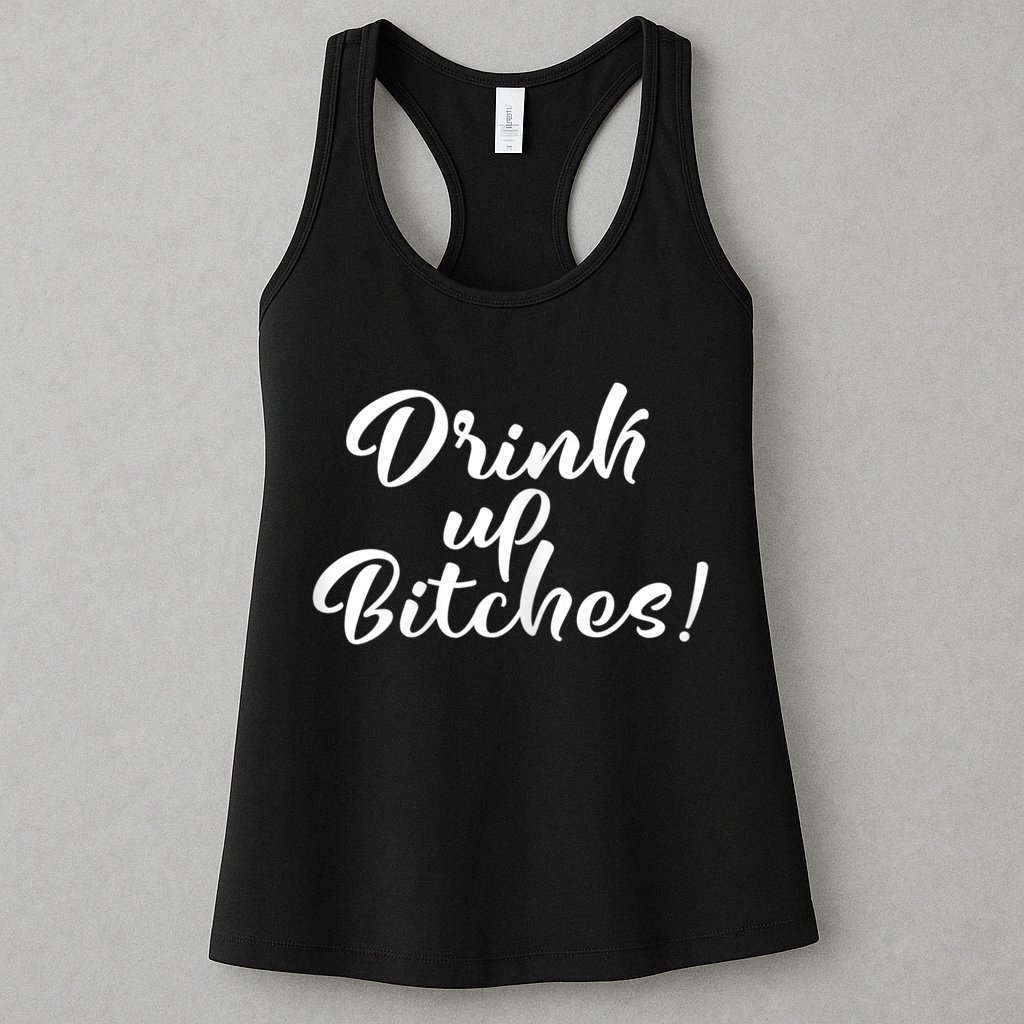 Womens Drink Up Bitches Girls Trip Womens Tank Top