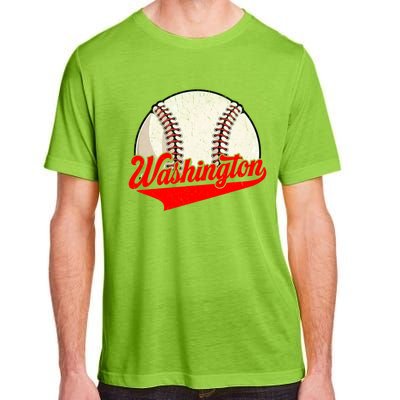 Washington Dc Vintage Baseball Lover Funny Dad Mom Cute Gift Adult ChromaSoft Performance T-Shirt