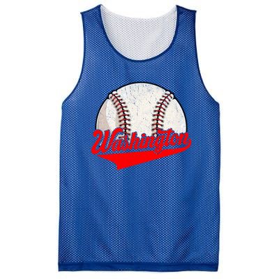 Washington Dc Vintage Baseball Lover Funny Dad Mom Cute Gift Mesh Reversible Basketball Jersey Tank