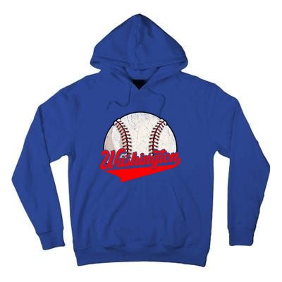 Washington Dc Vintage Baseball Lover Funny Dad Mom Cute Gift Tall Hoodie