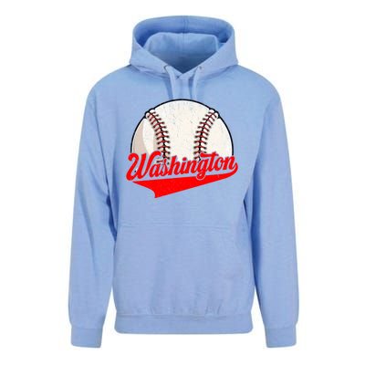 Washington Dc Vintage Baseball Lover Funny Dad Mom Cute Gift Unisex Surf Hoodie