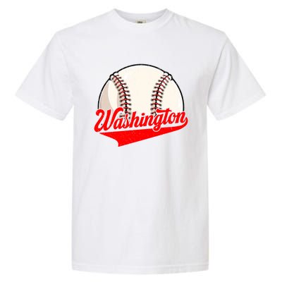 Washington Dc Vintage Baseball Lover Funny Dad Mom Cute Gift Garment-Dyed Heavyweight T-Shirt