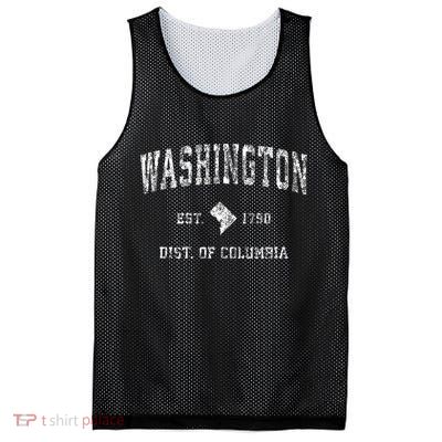 Washington Dc Vintage Athletic Sports Design Mesh Reversible Basketball Jersey Tank