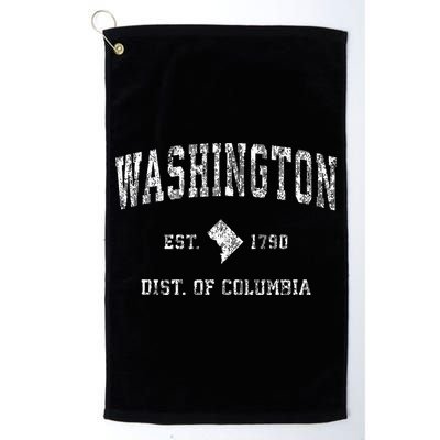 Washington Dc Vintage Athletic Sports Design Golf Towel