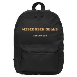 Wisconsin Dells Wisconsin 16 in Basic Backpack