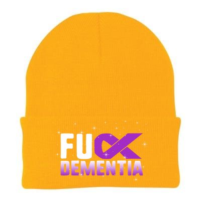 WFuck Detia Warrior Support Alzheimer's Awareness Ribbon Great Gift Knit Cap Winter Beanie