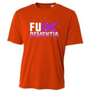 WFuck Detia Warrior Support Alzheimer's Awareness Ribbon Great Gift Cooling Performance Crew T-Shirt