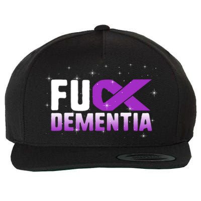 WFuck Detia Warrior Support Alzheimer's Awareness Ribbon Great Gift Wool Snapback Cap