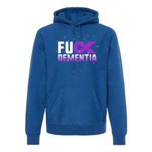 WFuck Detia Warrior Support Alzheimer's Awareness Ribbon Great Gift Premium Hoodie