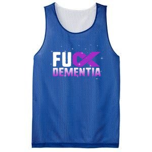 WFuck Detia Warrior Support Alzheimer's Awareness Ribbon Great Gift Mesh Reversible Basketball Jersey Tank