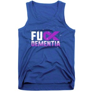 WFuck Detia Warrior Support Alzheimer's Awareness Ribbon Great Gift Tank Top