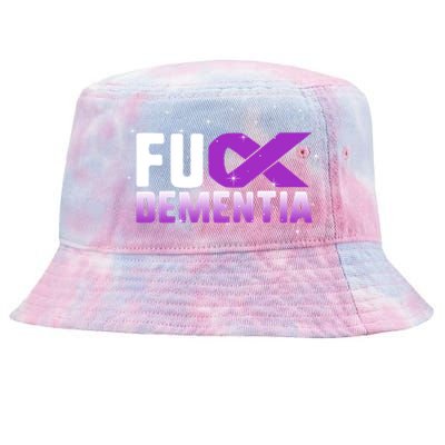 WFuck Detia Warrior Support Alzheimer's Awareness Ribbon Great Gift Tie-Dyed Bucket Hat