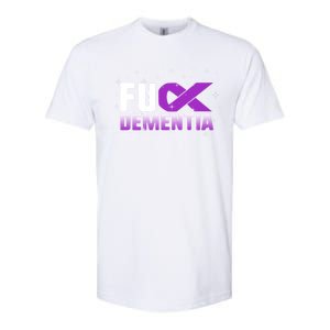 WFuck Detia Warrior Support Alzheimer's Awareness Ribbon Great Gift Softstyle CVC T-Shirt