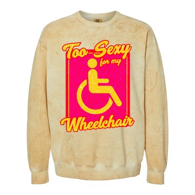 Wheelchair Disability Colorblast Crewneck Sweatshirt