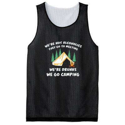 We’re Drunks We Go Camping Funny Camper Gift Mesh Reversible Basketball Jersey Tank