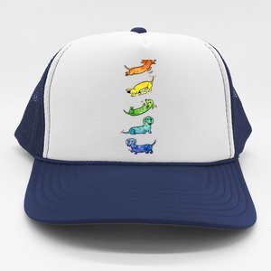 Watercolor Dachshunds Trucker Hat