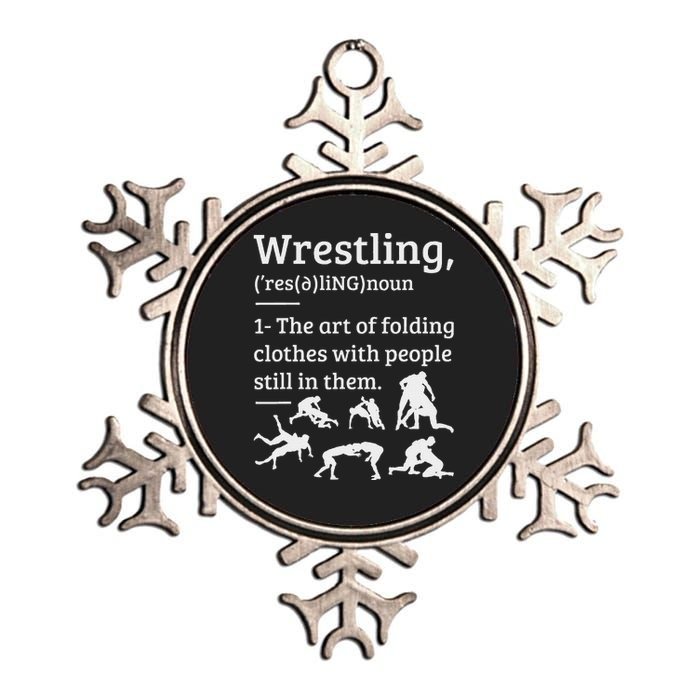 Wrestling Definition Wrestler Metallic Star Ornament