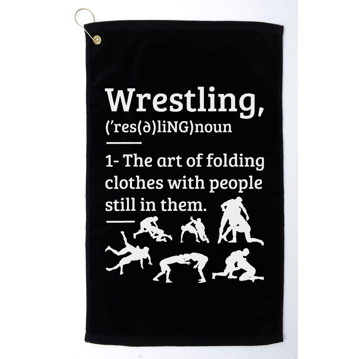Wrestling Definition Wrestler Golf Towel