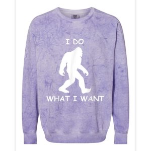 Will Do What I Want Bigfoot Funny Bigfoot Sasquatch Lover Colorblast Crewneck Sweatshirt