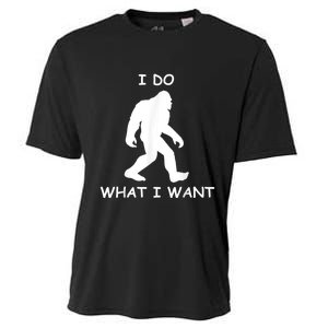 Will Do What I Want Bigfoot Funny Bigfoot Sasquatch Lover Cooling Performance Crew T-Shirt