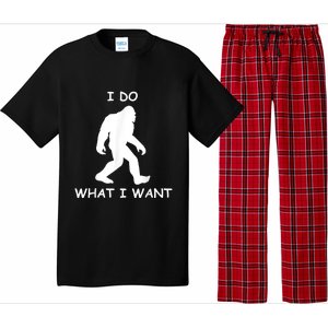 Will Do What I Want Bigfoot Funny Bigfoot Sasquatch Lover Pajama Set