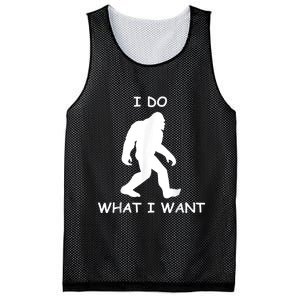 Will Do What I Want Bigfoot Funny Bigfoot Sasquatch Lover Mesh Reversible Basketball Jersey Tank