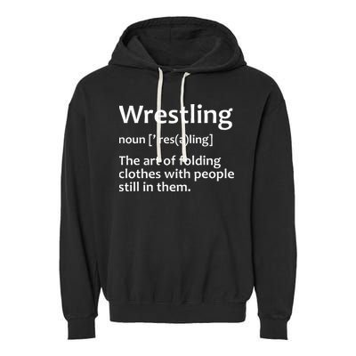 Wrestling Design Wrestlers Garment-Dyed Fleece Hoodie