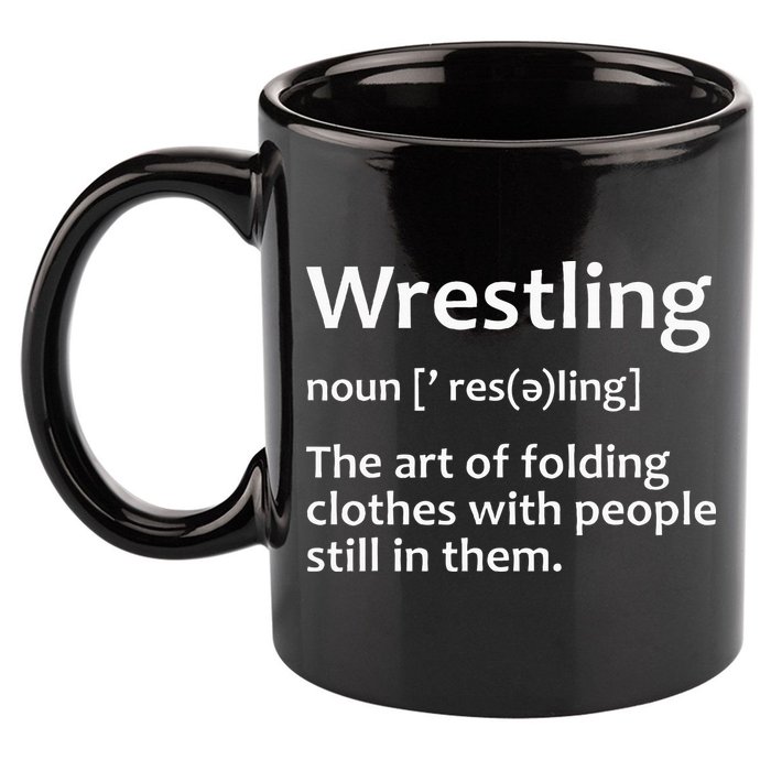 Wrestling Design Wrestlers 11oz C Handle Ceramic Mug