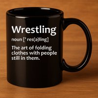 Wrestling Design Wrestlers 11oz C Handle Ceramic Mug