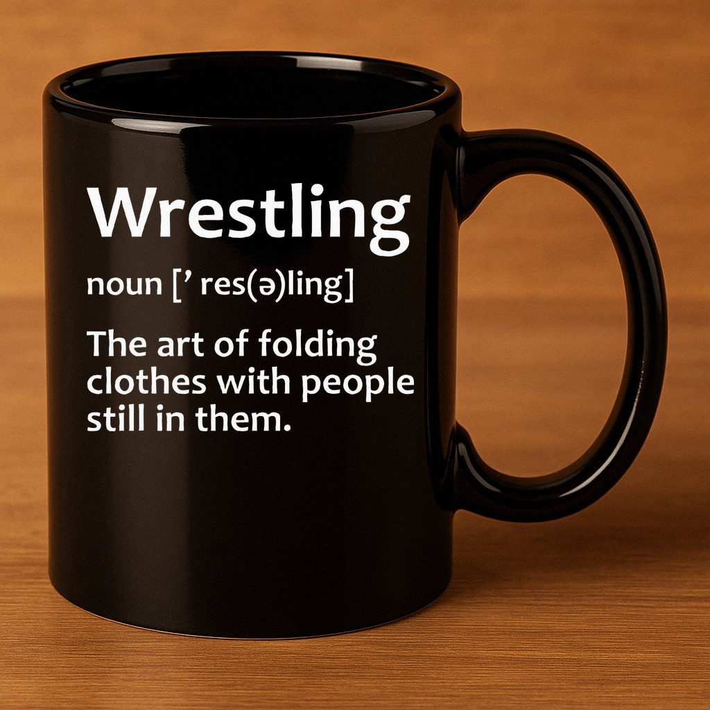 Wrestling Design Wrestlers 11oz C Handle Ceramic Mug