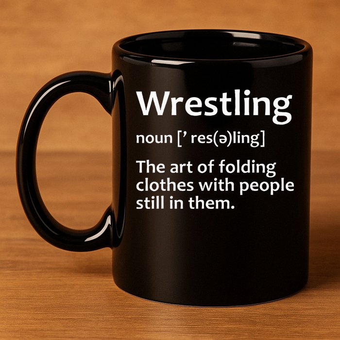 Wrestling Design Wrestlers 11oz C Handle Ceramic Mug