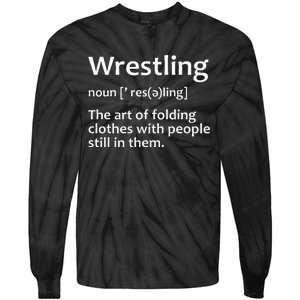 Wrestling Design Wrestlers Tie-Dye Long Sleeve Shirt