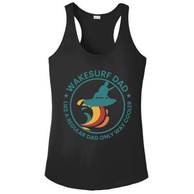 Wakesurf Dad Wakeboard Wakeboarding Wakeboarder Surfing Ladies PosiCharge Competitor Racerback Tank