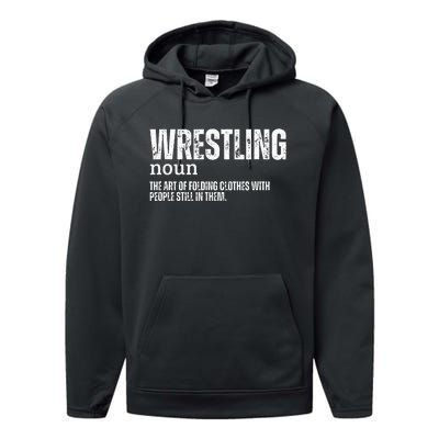 Wrestling Definition Performance Fleece Hoodie