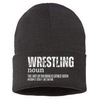 Wrestling Definition Sustainable Knit Beanie