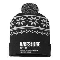 Wrestling Definition USA-Made Snowflake Beanie