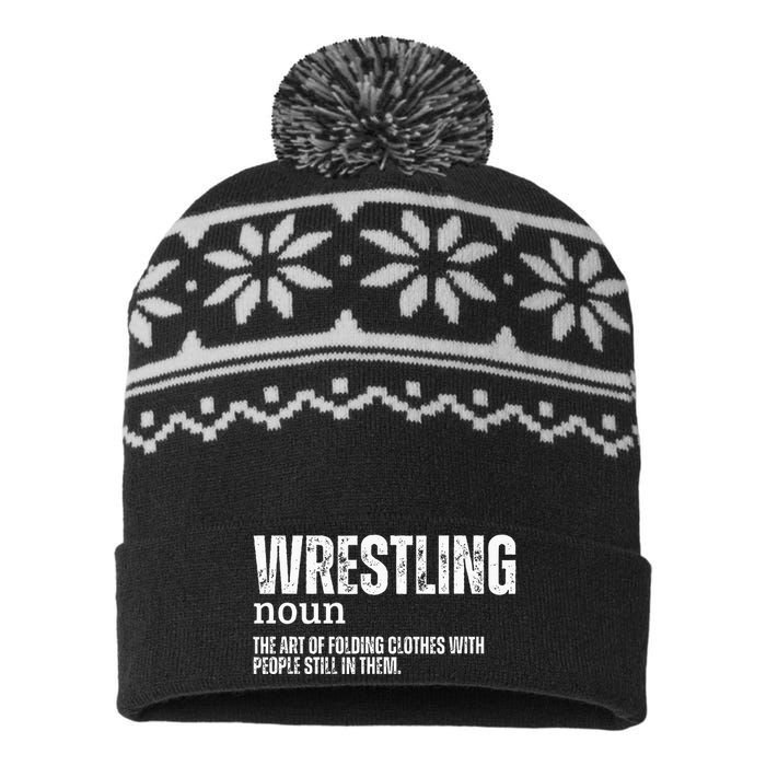 Wrestling Definition USA-Made Snowflake Beanie