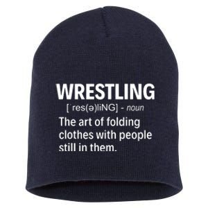 Wrestling Definition Short Acrylic Beanie