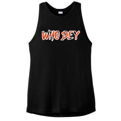 Who Dey Ladies PosiCharge Tri-Blend Wicking Tank