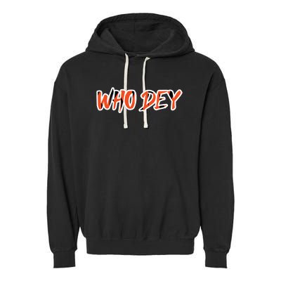 Who Dey Garment-Dyed Fleece Hoodie