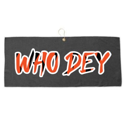 Who Dey Large Microfiber Waffle Golf Towel