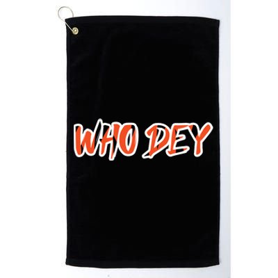 Who Dey Platinum Collection Golf Towel